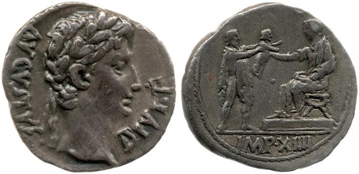 RIC I (second edition) Augustus 201A, реверс, bm