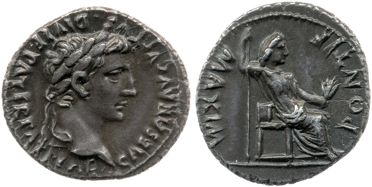 RIC I (second edition) Augustus 220, аверс, bm