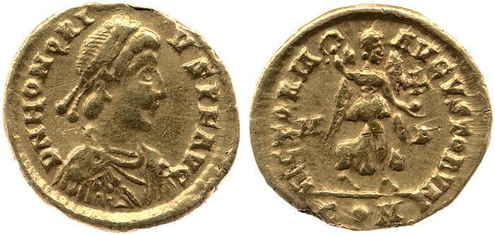 RIC X Honorius 1215, реверс, bm