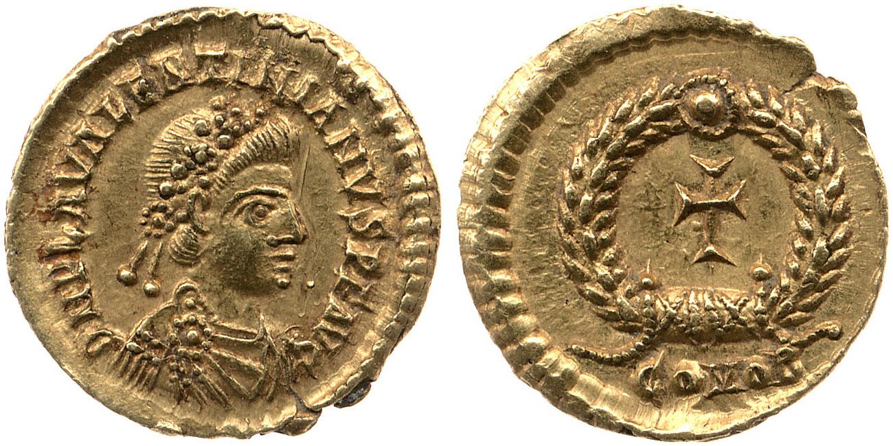 аверс RIC X Valentinian III 2064