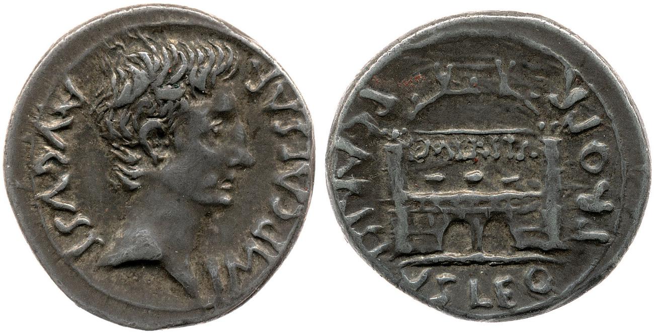 RIC I (second edition) Augustus 9A, аверс, bm