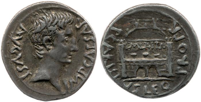 RIC I (second edition) Augustus 9A, реверс, bm