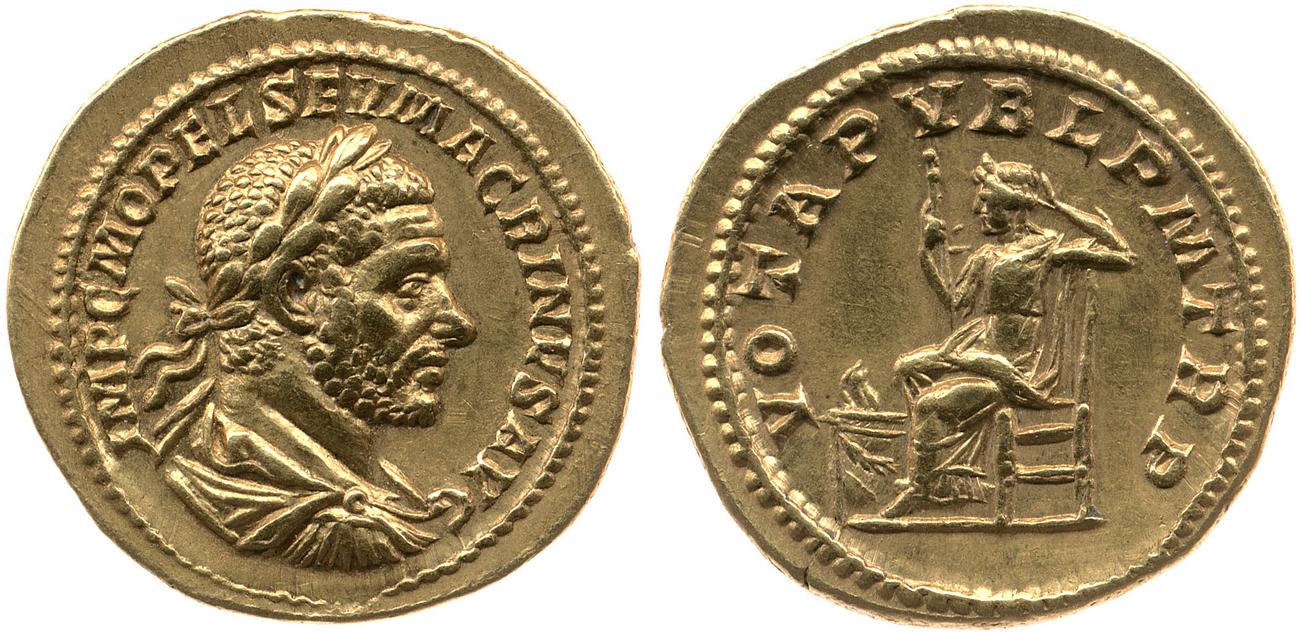 аверс RIC IV Macrinus 12