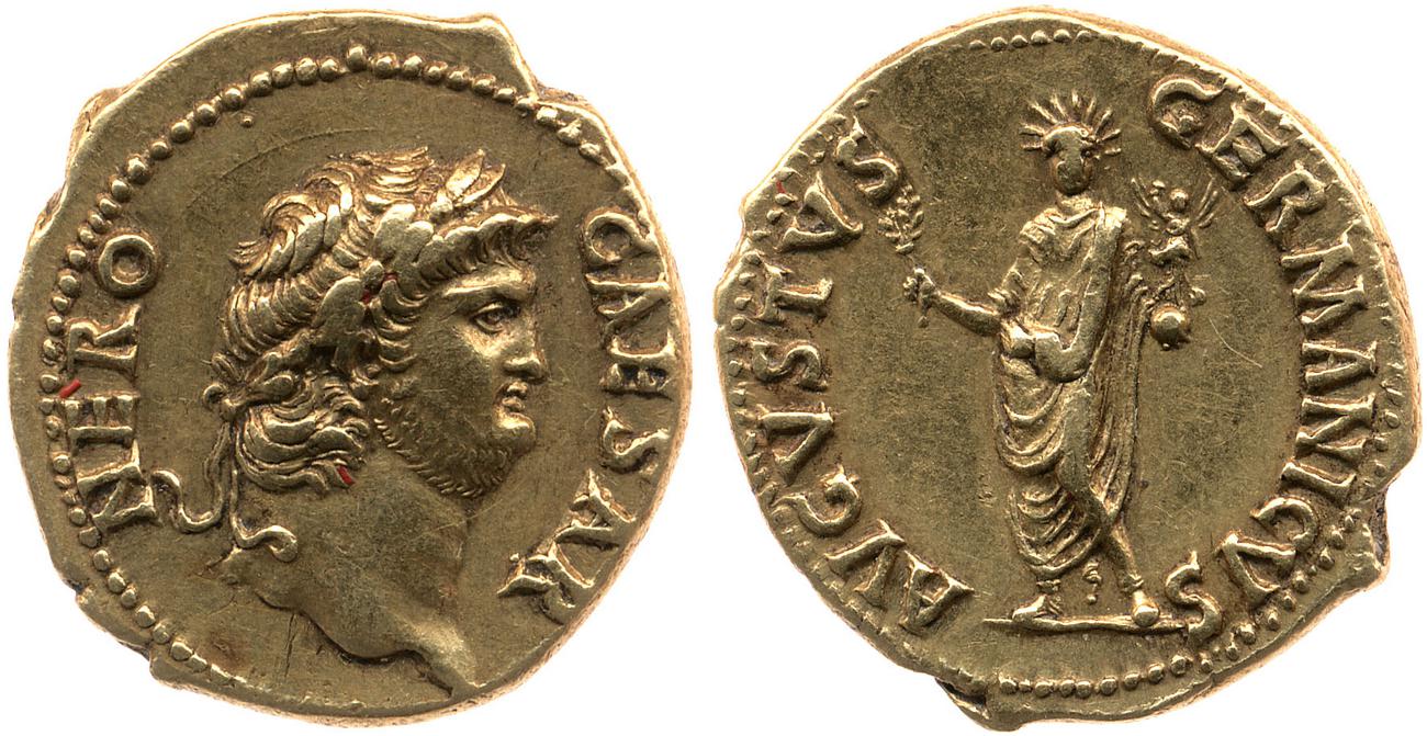 RIC I (second edition) Nero 46, аверс, bm