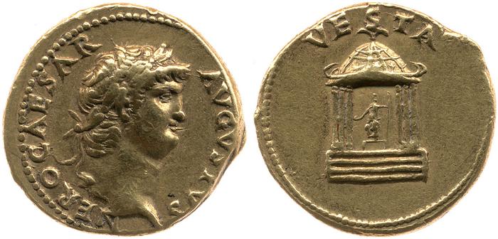 RIC I (second edition) Nero 61, реверс, bm