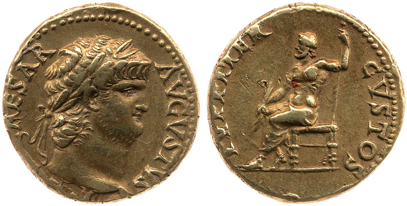 RIC I (second edition) Nero 52, аверс, bm