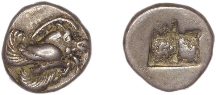 reverse Clazomenae Dengate 1967 II diobols