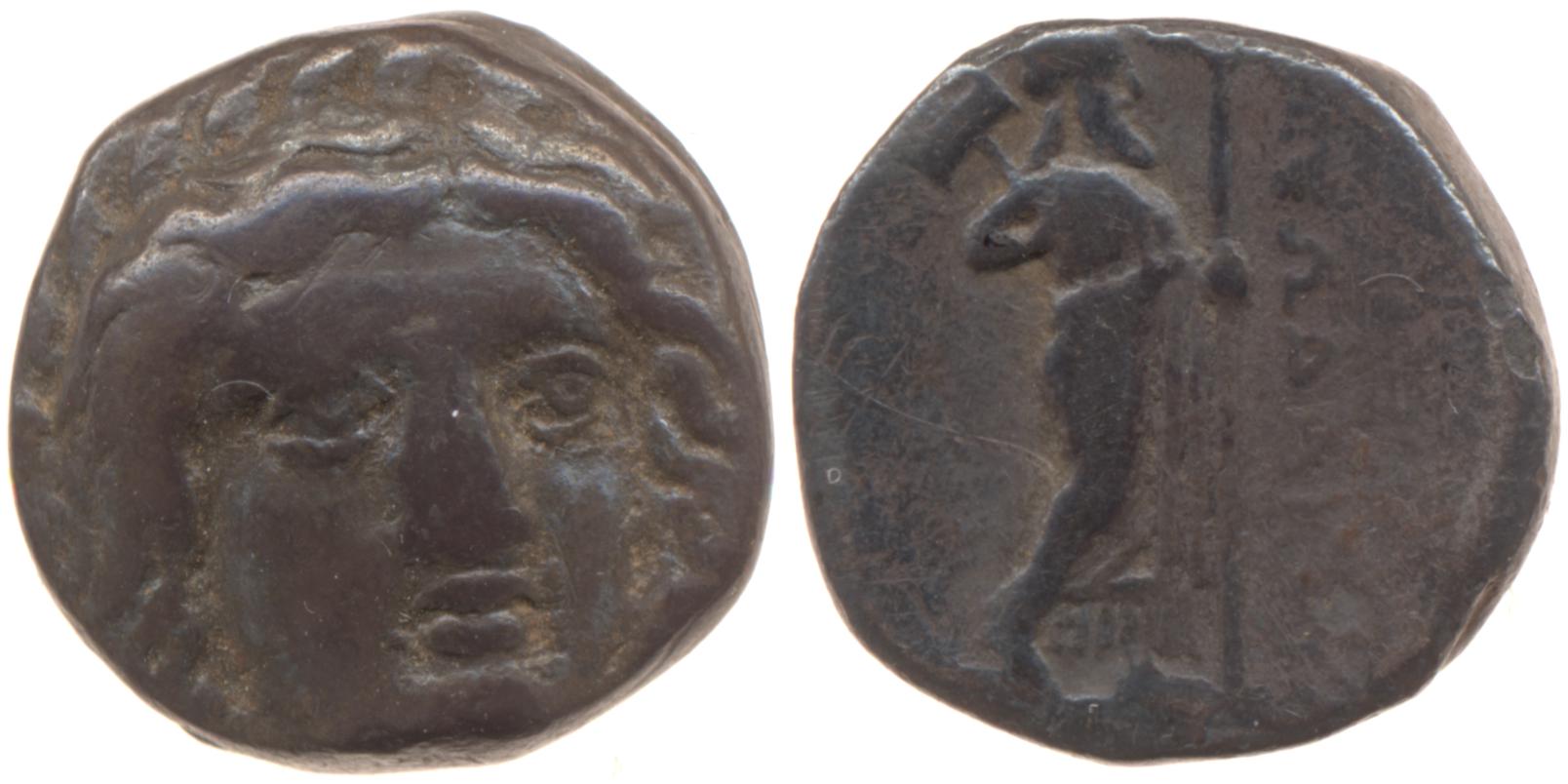 Pixodarus of Caria Halicarnassus Konuk 1998 A1, аверс, bm
