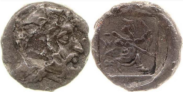 реверс Tissaphernes Iasos BMC Ionia p. 325, no. 13