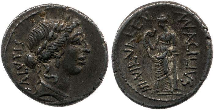 RRC 442/1a, реверс, bm