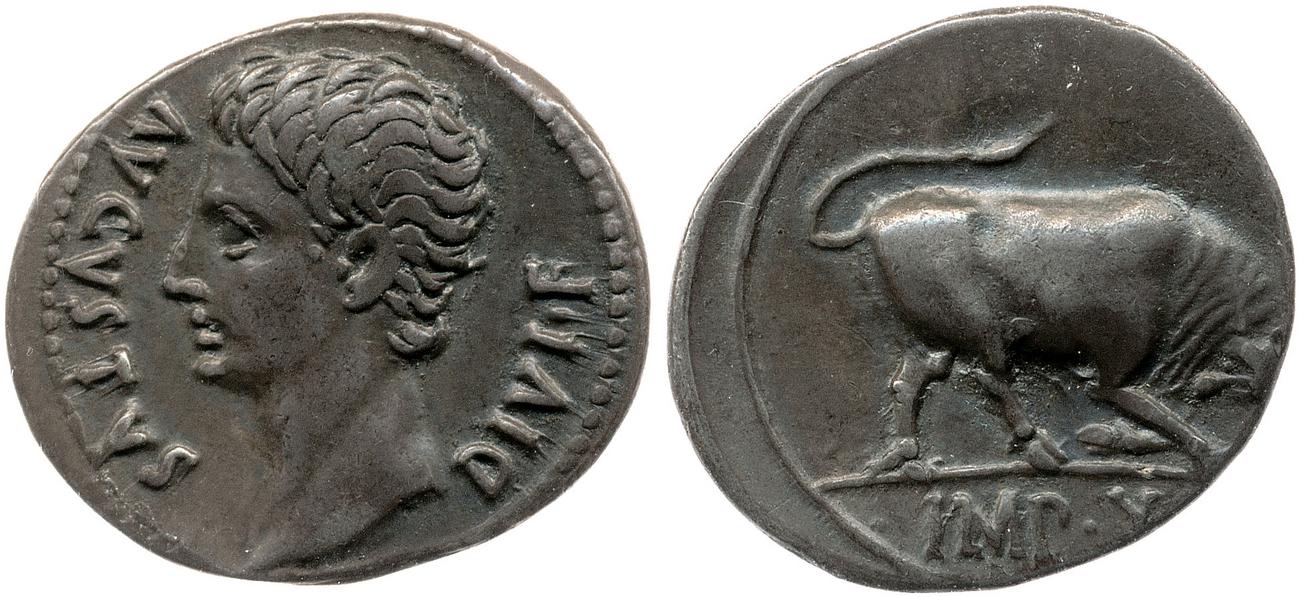 RIC I (second edition) Augustus 167B, аверс, bm
