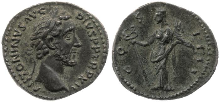 RIC III Antoninus Pius 178, реверс, bm