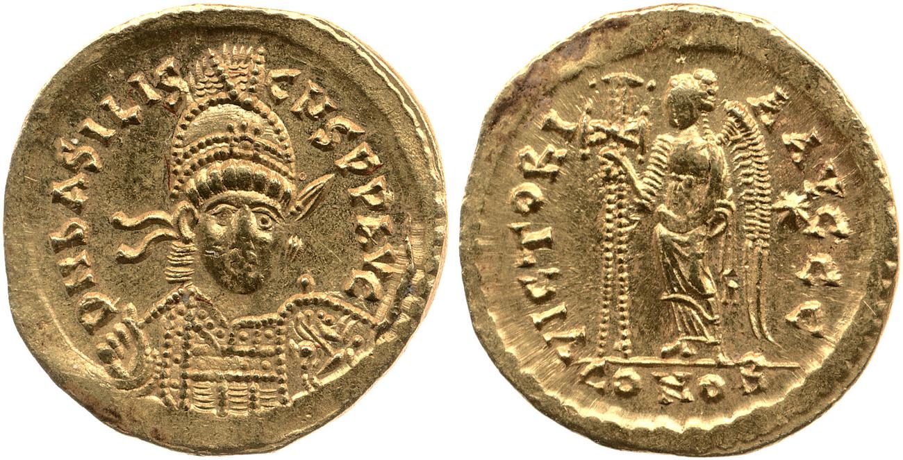 RIC X Basiliscus 1003, аверс, bm