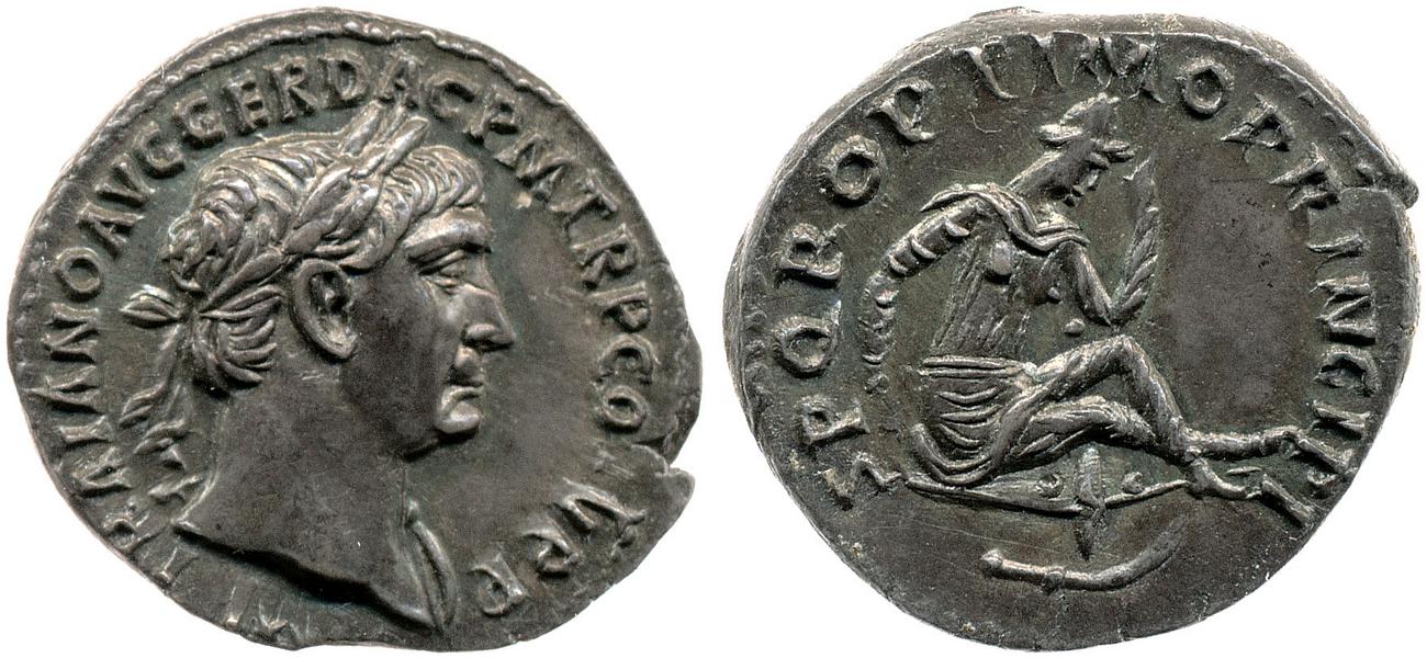 RIC II Trajan 218, аверс, bm