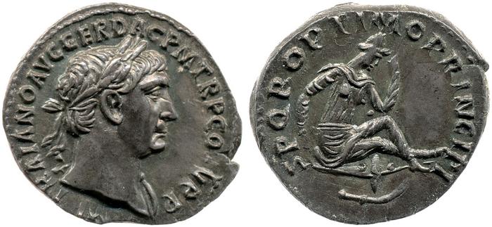 RIC II Trajan 218, реверс, bm