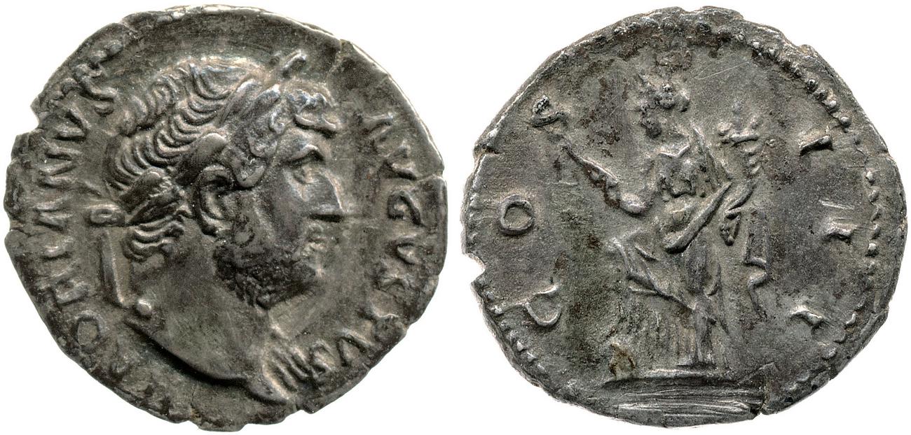 RIC II, Part 3 (second edition) Hadrian 845, аверс, bm