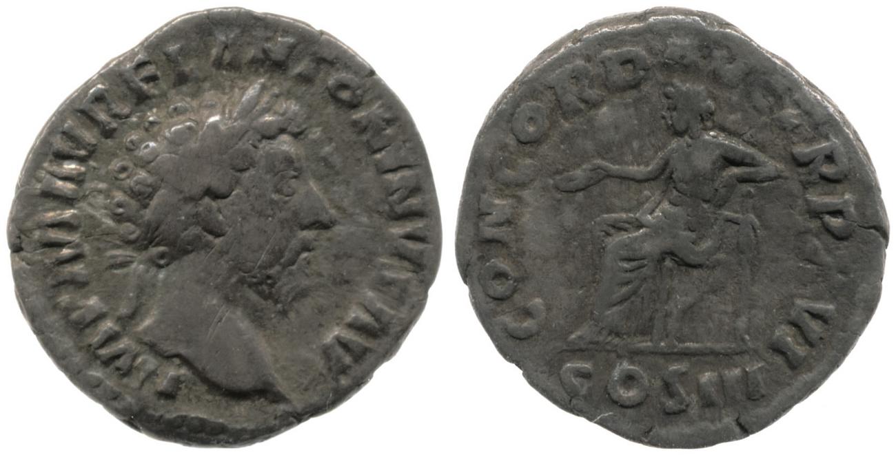 аверс RIC III Marcus Aurelius 37