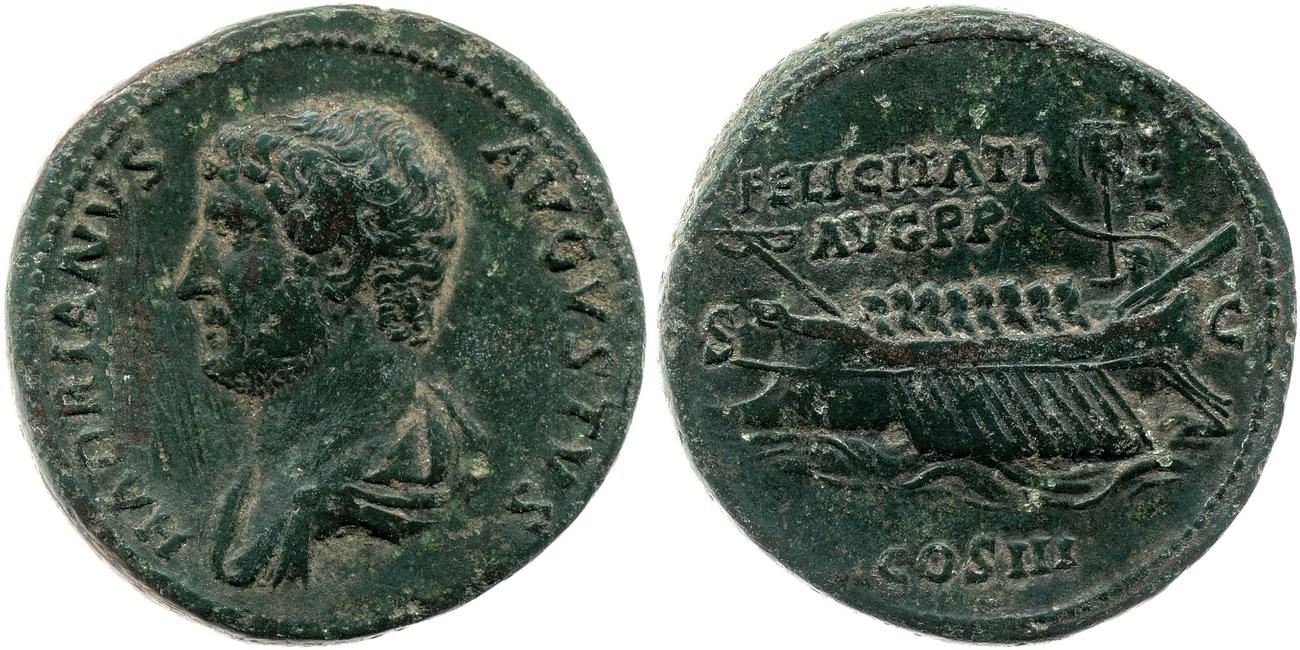аверс RIC II, Part 3 (second edition) Hadrian 1173
