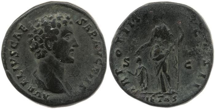 RIC III Antoninus Pius 1281A, реверс, bm