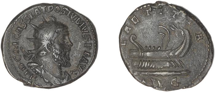 RIC V Postumus 143, реверс, bm