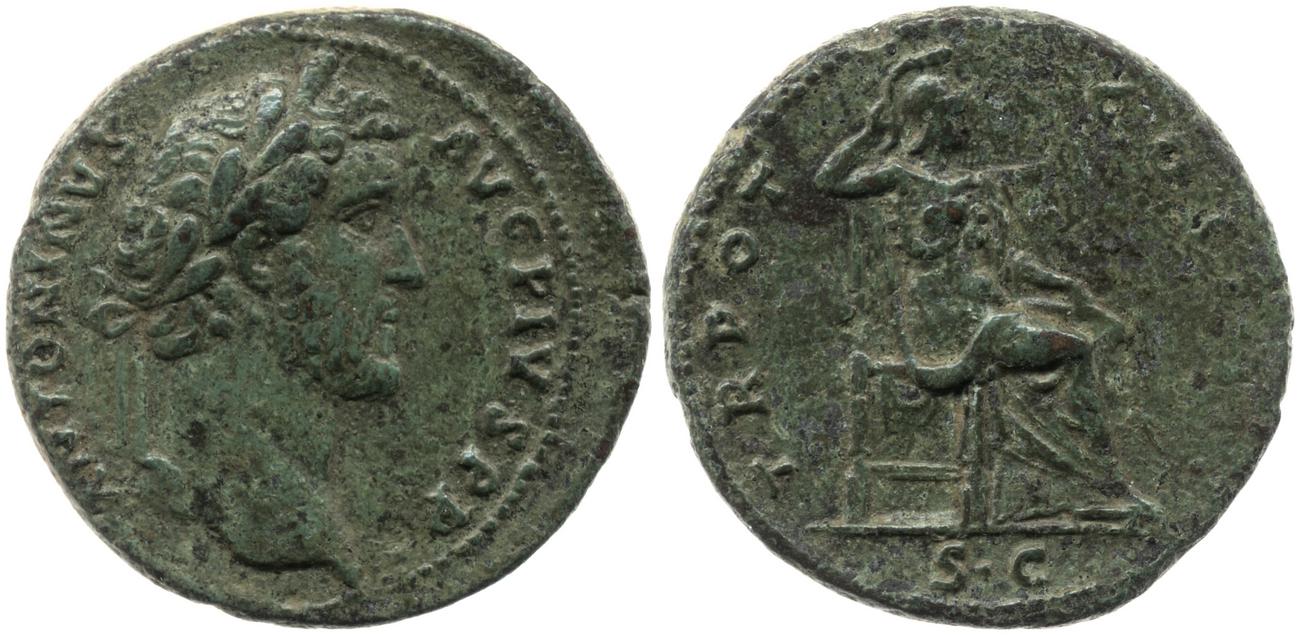 RIC III Antoninus Pius 696, аверс, bm