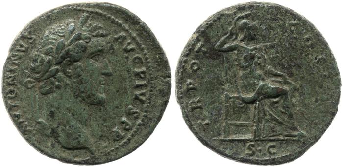 RIC III Antoninus Pius 696, реверс, bm