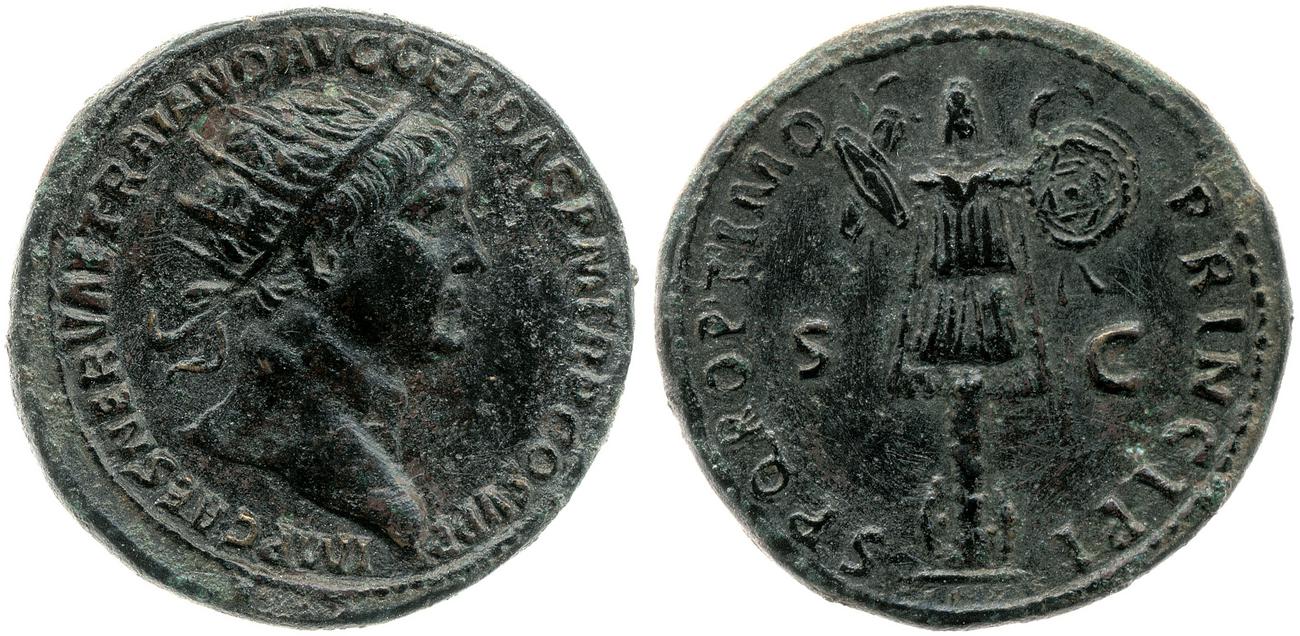 RIC II Trajan 586, аверс, bm