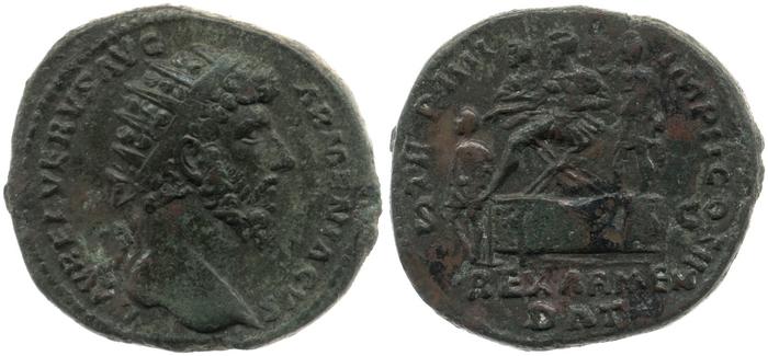 RIC III Marcus Aurelius 1373, реверс, bm
