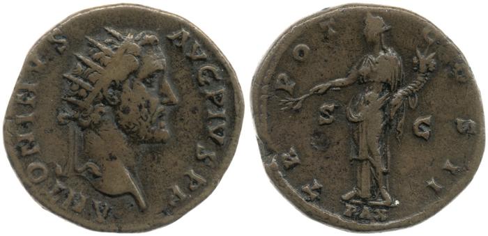 реверс RIC III Antoninus Pius 554