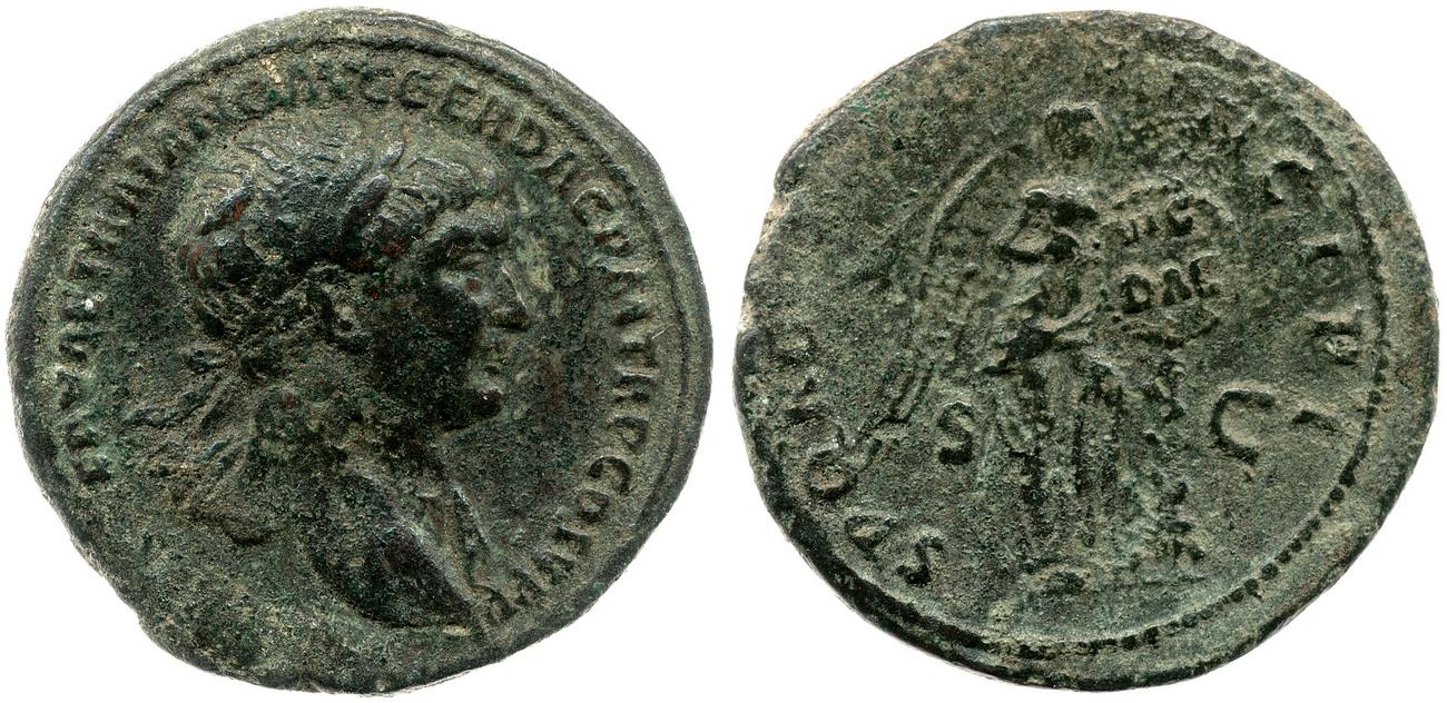 RIC II Trajan 529, аверс, bm