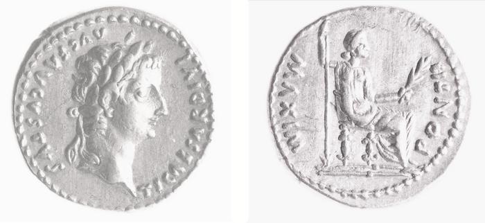 RIC I (second edition) Tiberius 27, реверс, bm