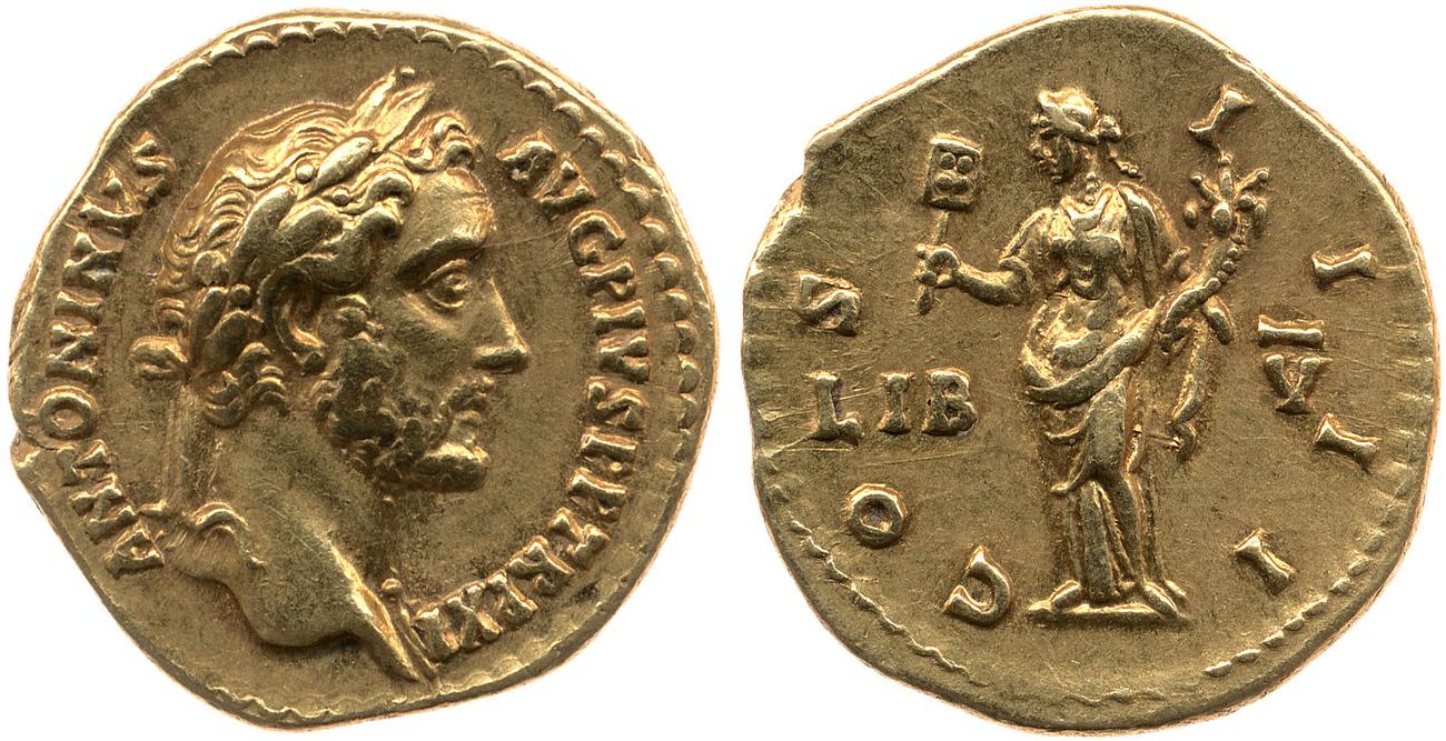RIC III Antoninus Pius 169A, аверс, bm