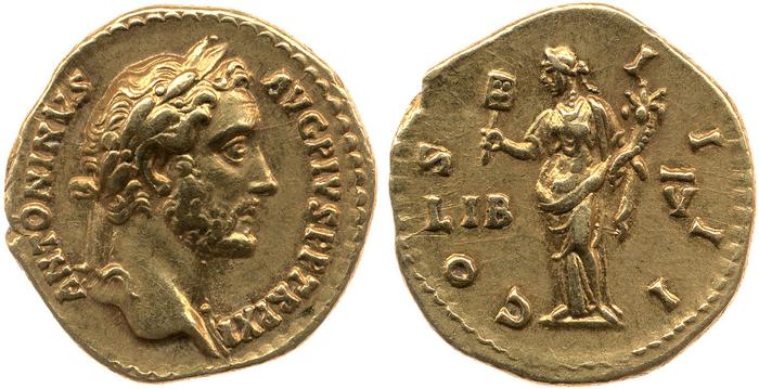RIC III Antoninus Pius 169A, реверс, bm