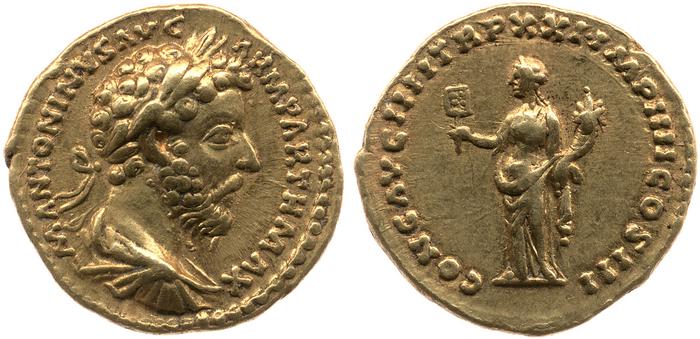 реверс RIC III Marcus Aurelius 167