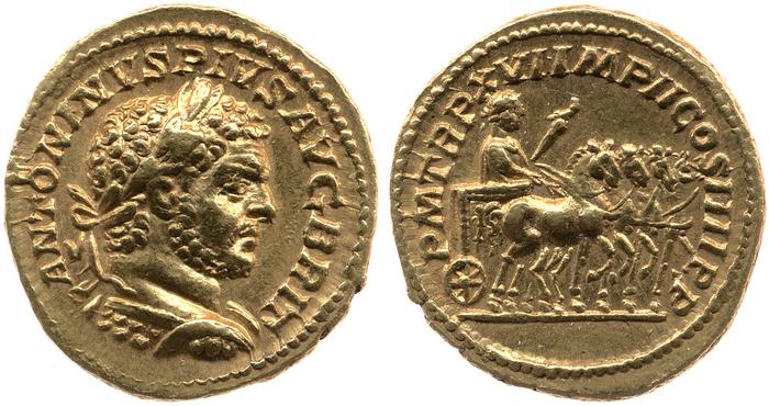 реверс RIC IV Caracalla 210