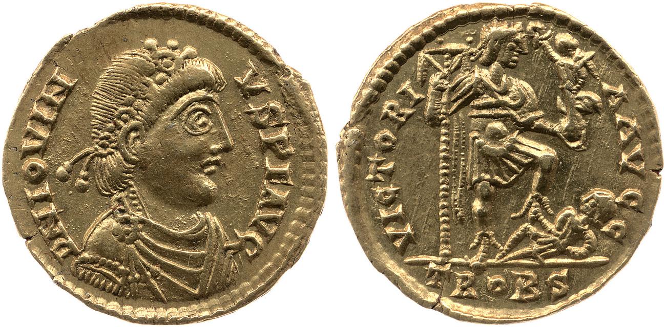 аверс RIC X Jovinus 1701