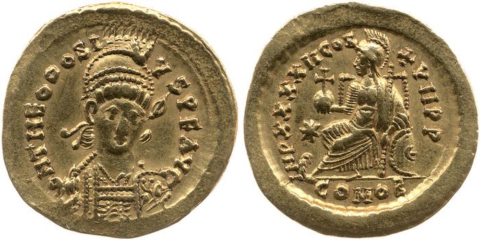 реверс RIC X Theodosius II (East) 323