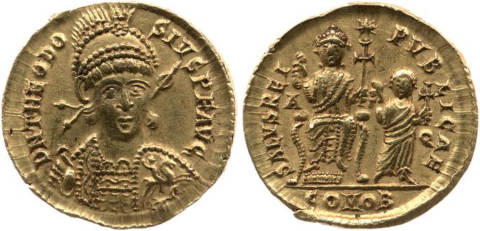 реверс RIC X Theodosius II (West) 1805