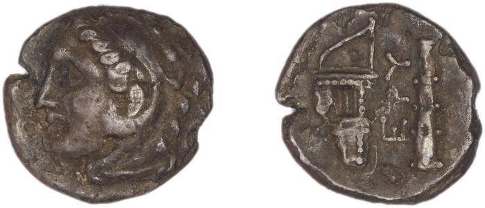 реверс Erythrae Kinns 1980 Period III, AR II