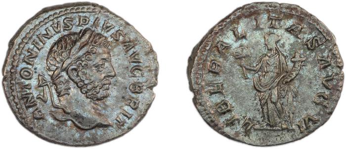 RIC IV Caracalla 216, реверс, bm