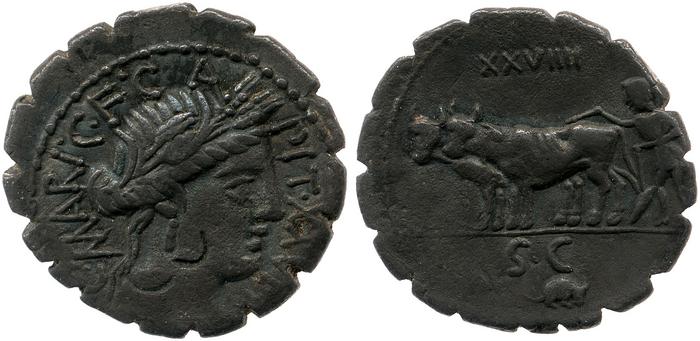 RRC 378/1b, реверс, bm