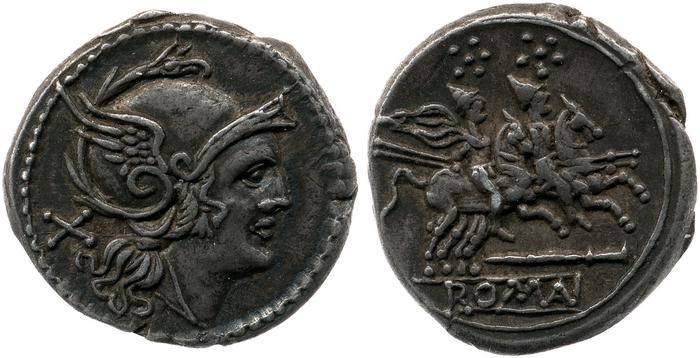 RRC 106/3c, реверс, bm