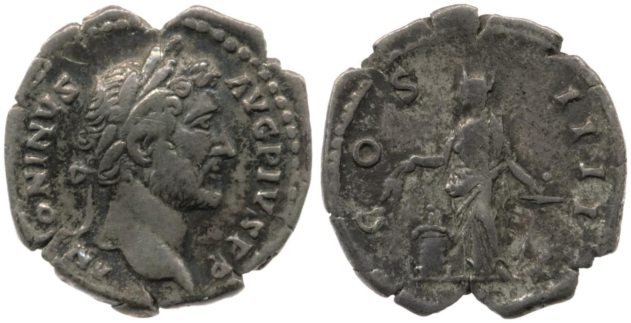 obverse RIC III Antoninus Pius 128