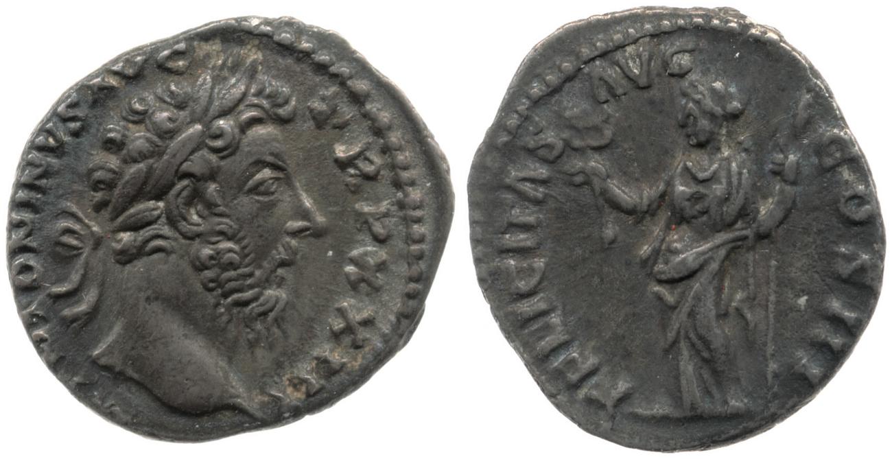 RIC III Marcus Aurelius 203, аверс, bm