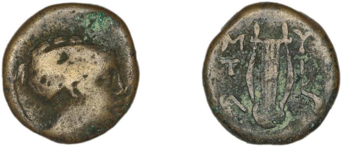 Mytilene Babelon 1910 2252, реверс, bm