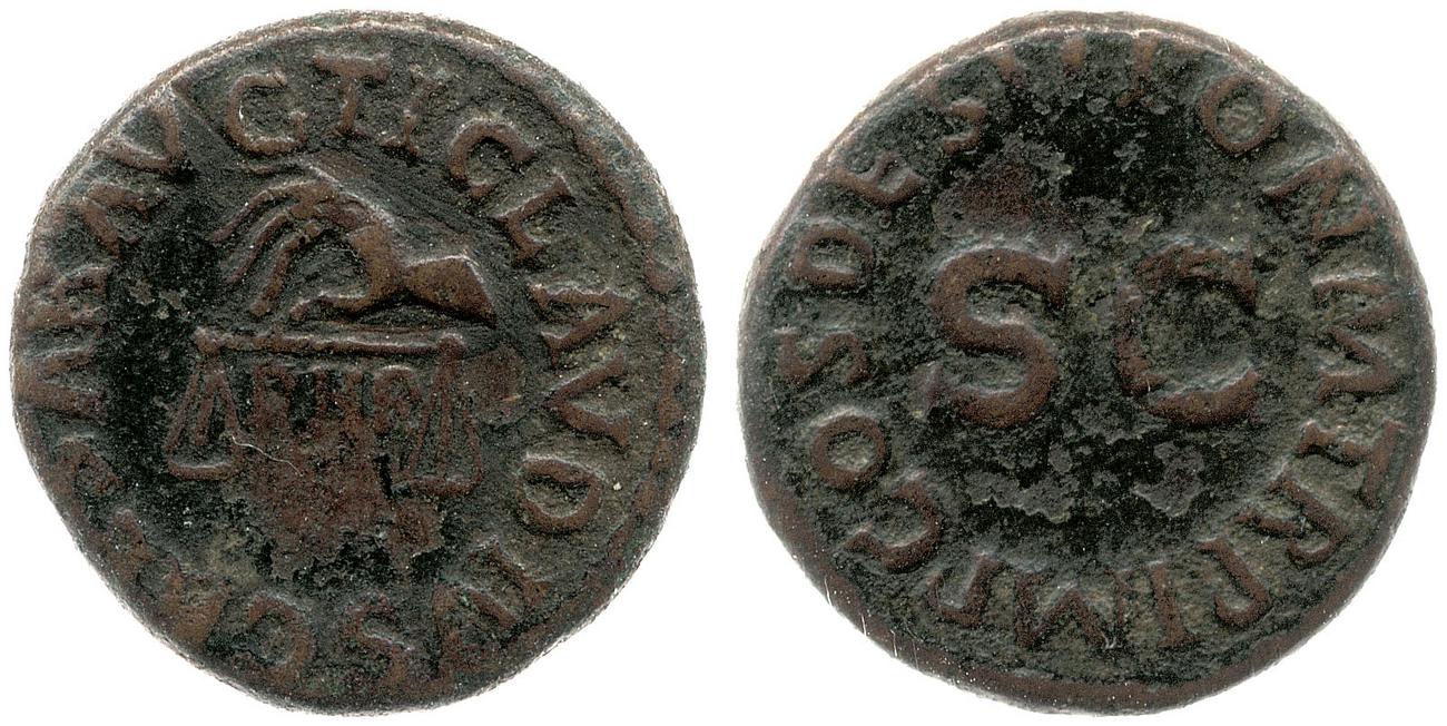 RIC I (second edition) Claudius 85, аверс, bm