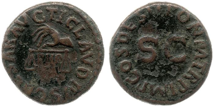 RIC I (second edition) Claudius 85, реверс, bm