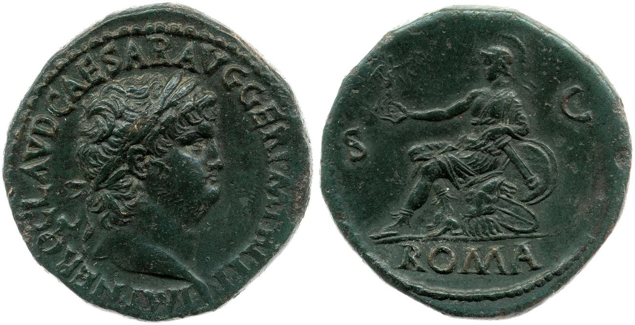 RIC I (second edition) Nero 329, аверс, bm
