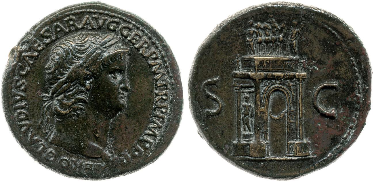 RIC I (second edition) Nero 147, аверс, bm