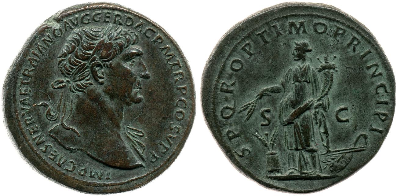 RIC II Trajan 492, аверс, bm
